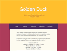 Tablet Screenshot of goldenduckrestaurant.com